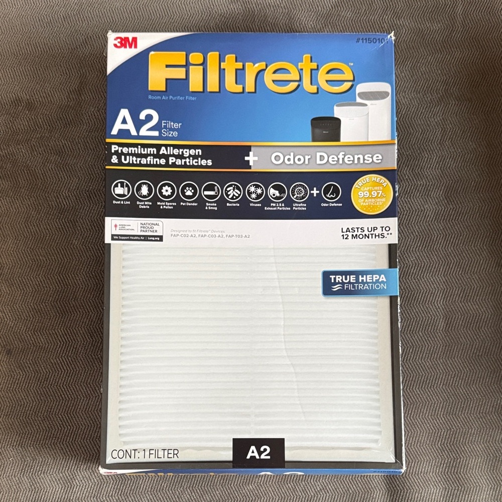 3M Filtrete A2 Air Filter with Odor Defense - White